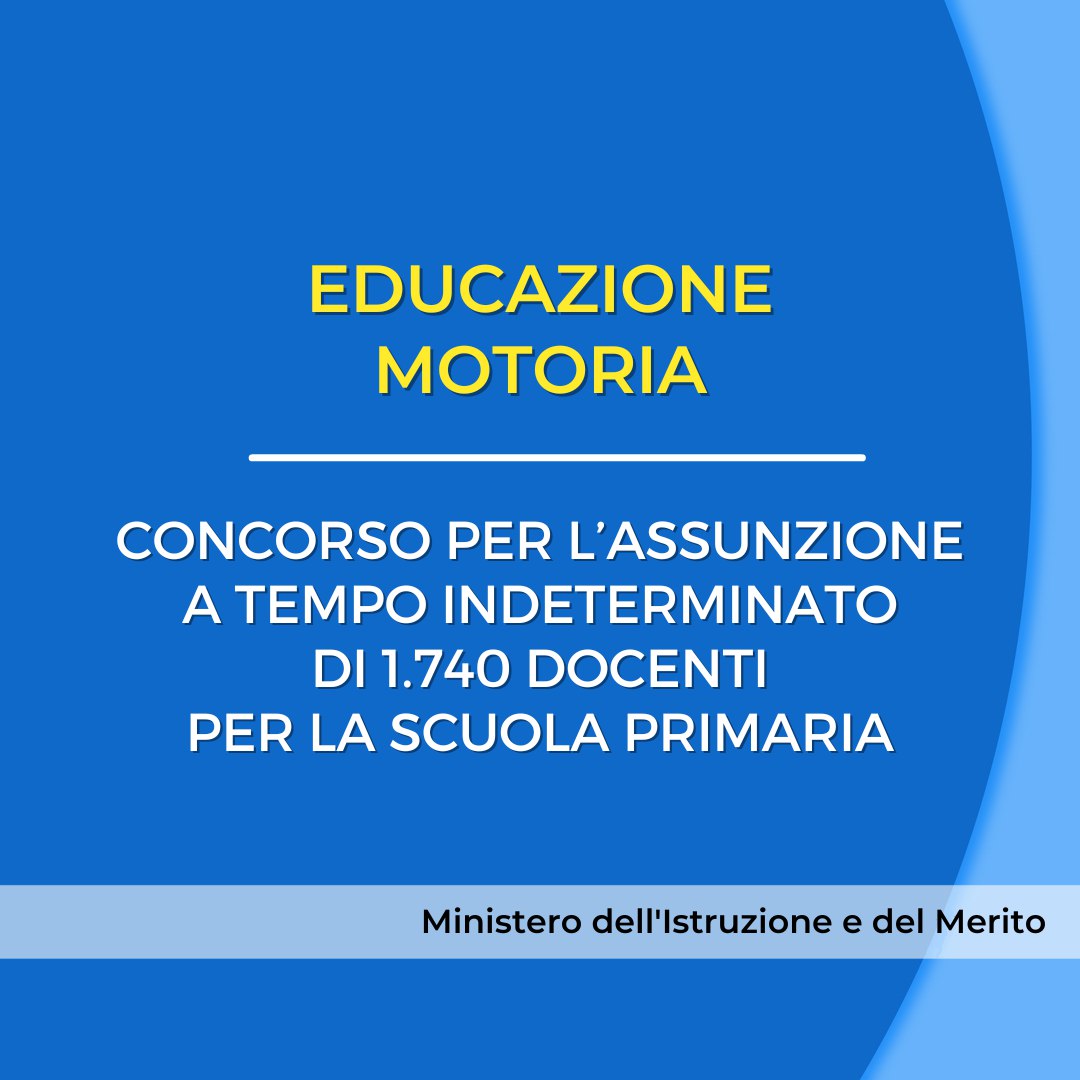 Concorso per docenti di Educazione motoria della Scuola primaria